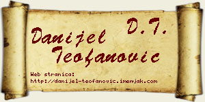 Danijel Teofanović vizit kartica